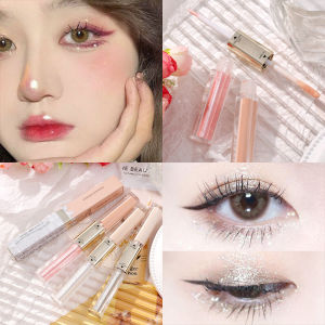 Double Head Liquid Eyeshadow Concealer Brighten Glitter Pearlescent Shimmer Eye Makeup Long Lasting