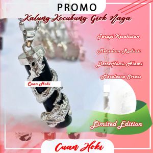 Cuan Hoki KALUNG LIONTIN GIOK CINA NAGA LILIT BATU ALAM PRIA KESEHATAN VITALITAS ASLI KECUBUNG ONYX GARNET QUARTZ BISA COD
