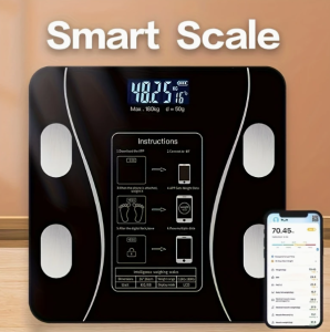 High-precision digital bathroom scale with LED display ultra-wide platform and intelligent digital weighing scale.