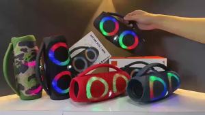 Loa Bluetooth 100W Đèn RGB Di Động Loa Siêu Trầm Không Dây Chống Nước Âm Thanh Nổi 360 Độ Radio FM Có Nguồn Điện Từ Pin Boombox