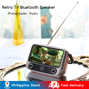 💥Dream Best🔥 Creative Retro Bluetooth Speaker Portable Tv Mobile Phone Bracket Tv300 Radio Card Audio
