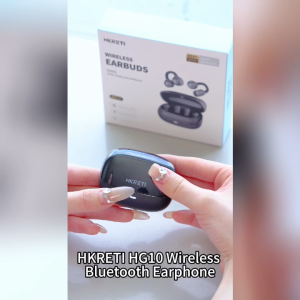 HKRETI HG10 Clip on Wireless Earphones Bluetooth 5.4 Sport Waterproof Noise Reduction Stereo Compatible with Android and iOS