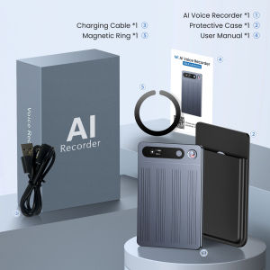 AI Voice Recorder with App Control Utilizing Advanced AI for Transcription And Summarization Portable Audio Recording Device