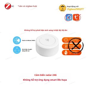 Cảm Biến Hiện Diện Của Con Người Zigbee 24G Radar Độ Sáng Nhiệt Độ Độ Ẩm Máy Dò Độ Ẩm Chạy Bằng Pin Hoạt Động Với Tuya/Smart Life