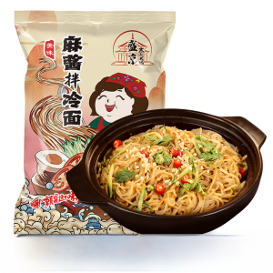 Northeast China Sesame Sauce Cold Noodles Dry Tossed Wheat Noodles Korean Style Cold Noodles Snack Quick Meal Convenience Food