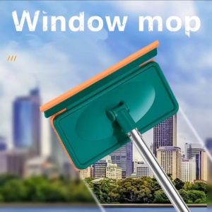 Window Mop 180° Rotary Retractable Bathroom Wiper for Glass Cleaning - Household Wiper