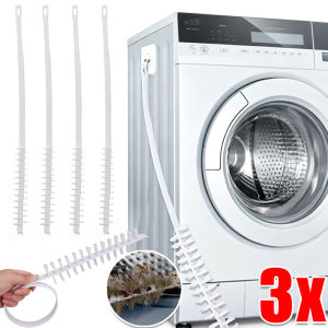 3pcs Universal Rolling Washing Machine Cleaning Brush / Long Handle Decontamination Brushes / 360° Rotation Dryer Vent Cleaner Tool