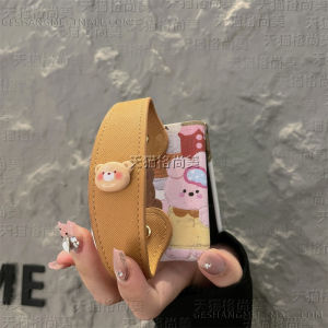 Cute Bear Wristband Compatible with Huawei Pocket2 Phone Case Purax Folding Screen OppoFindN3Flip SamsungZFlip5/6/4 Set VivoX HonorMagicV XiaomiMixFlip