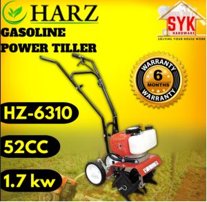 SYK Harz HZ-6310 Gasoline Power Mini Tiller Cultivator Machine Single Geared 2 Stroke Engine Mesin Penanam