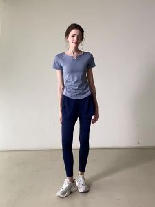 XIAOYING | Womens Short Sleeve Fitness Shirt Advanced Design for Pilates Yoga