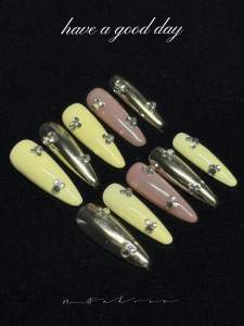 Handmade beauty Presson Nail 手工穿戴甲 冷酷御姐风 附送收纳盒和工具包