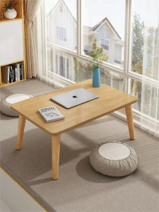 On Bed Small Table Bean Bag Laptop Stand Solid Wood Leg Computer Desk Desk Sitting Student Dormitory Upper Writing Desk Ins Simple Home Bay Window Bedside Table Kids Eating Study Table