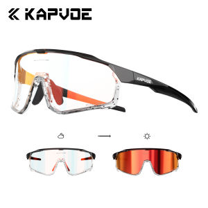 Kapvoe | Kapvoe 2026 New Photchromic Mens Cycling Sunglasses UV400 Protection MTB Bike Glasses Riding Driving Running Sports Eyewear