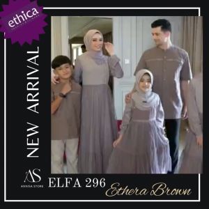 BAJU SARIMBIT KELUARGA ETHICA ROYAL ELFA 296 ETHERA BROWN /   KAHFI 280 & KAHFI KIDS 200 ETHERA BROW