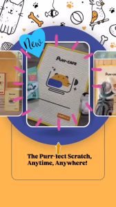 Purrpy 2in1 Cat Scratch Mat Scratch Pad Sleeping Mat for Cats Multi-Function Scratch Mat Sisal Fiber Natural Sisal