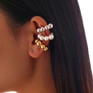 Ingemark Delicate 3Pcs/Set Imitation Pearl Earrings for Women Vintage CCB No Piercing Ear Clip Party Jewelry Accessorie 2025 New