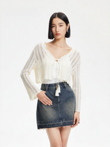 Vero Moda | Chân Váy Jeans Cotton Sạch Với Góc Phay Và Kiểu Cổ Điển