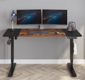 Mxtark 55 inches Electric Desk 1.4M Electric Standing Desk Single Motor Desk Computer Table Adjustable Height Electric Standing Desk New  E-Sports Gaming Desk