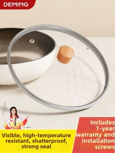 DEMING | Heat-resistant Transparent Glass Pot Lid 32cm