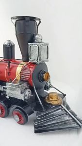 [ Woosilver ] Mô hình đầu máy xe lửa cổ điển thiết kế tông màu đỏ và đen MHX-1250