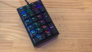 Motospeed K24 Numeric Keypad White, Hot-Swap Wired Keyboard with 21 Keys, PBT Material, Compatible with Laptop PC