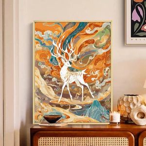 Guo Huang Auspicious Beast Chinese Fad 5D Diamond Painting Full Diamond 2024 New Arrival Chinese Style Living Room Decompression Handmade DIY Point Tile