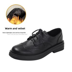 WANGGONGZHU | Retro Academic Style Womens Loafers Spring Autumn Soft Bottom Slip-On Shoes British Style Flats Casual Round Toe Rubber Sole