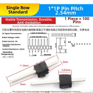Risym | Single and Double Row Copper Gold Plated Pins 2.54mm