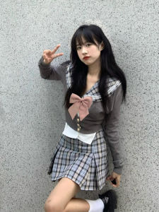 Autumn Wear a Set of Japanese College Classic Style Unique and Beautiful Mini Set JK Uniform Dress Female Fall and Winter