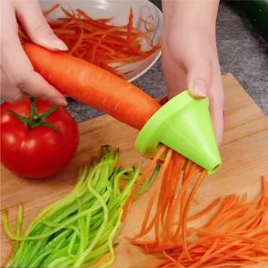 Manual Multi-function Vegetable Slicer - Rotating Shredder Grater Spiral Peeler for Potato Carrot Radish