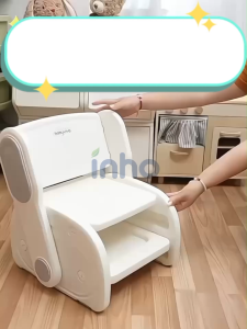 INHO L41cm Dual-Function Kids Step Stool And Chair Children Foldable Chair Kids Footstool Ladder