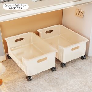 Under-Desk Movable Book Storage Box