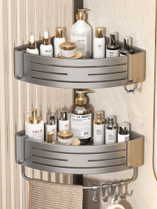 No-Drilling Corner Bathroom Shelf