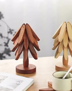 [KINI] JATI Insulated Wooden Coaster | Tatakan Alas Panci Piring Mangkok Anti Panas Bahan Kayu