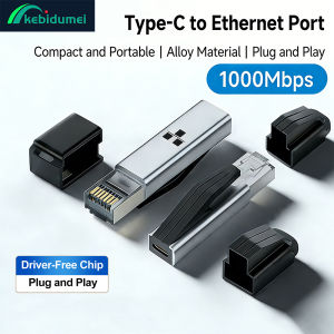 Kebidumei | Kebidumei 1000Mbps USB C to Ethernet Adapter Gigabit USB C Female to RJ45 Male Network Converter for MacBook Pro iPhone 16 iPad