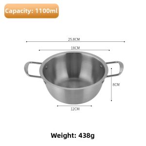 CHUANGGUANJIA | Induction Cooker Compatible Stainless Steel Small Pot