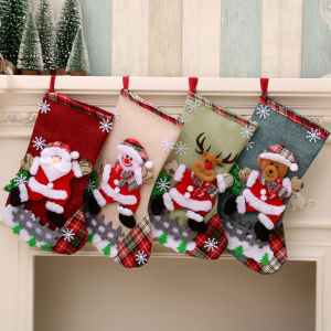 Specool® Cute Christmas Socks Hang on Christmas Trees Decor Stockings Xmas Socks Gift Bag Christmas sock