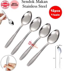 (BISA COD) PROMO Sendok Makan Stainless Steel / Sendok Makan Anti Karat / Sendok Makan Murah / Sendok Motif Polos