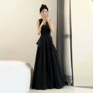 Homecore | Youthful Slimming Black Long Dress Set