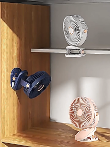 พัดลมตั้งโต๊ะ แบบคลิป ไร้สาย มีแบตในตัว ชาร์จด้วยสาย USB ปรับได้ 360° ตั้งได้ หนีบได้ พกพาสะดวก พัดลม พัดลมพกพา พัดลมมือถือ portable fan