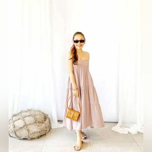 Florest Casual Summer Wear: Maxi Skirt & Tube Dress for Women