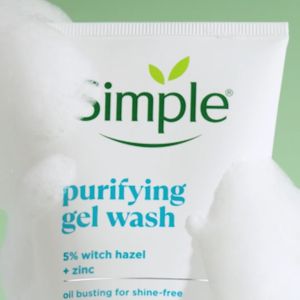 Simple Daily Skin Detox Purifying Facial Gel Wash With Thyme Zinc Cleanser For Oily Skin Blemish-Prone Skin (150ml)