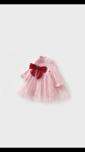 9M-4Y Baby Girl Princess Dress Long Sleeve Gaun Budak Perempuan Comel Parti Birthday Wedding 0411