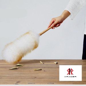 ไม้ปัดฝุ่นขนแกะ ARACER Wool Duster ไม้ปัดฝุ่นขนแกะ ขนนุ่ม จับฝุ่นได้ดี ไม่ทำให้เกิดรอยขนแมว (แถมกระบอกเก็บรักษา)