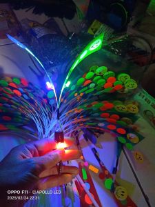 kitiran terbang lampu 3 lampu ditengah motif stiker
