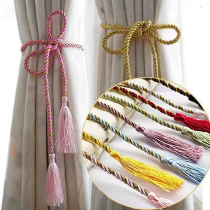 Curtain Tiebacks Rope Hanging Tassel Tie Rope Lace Curtain Strap For Window/Door Curtain Accessories Decors(ROPE STRAP SERIES)