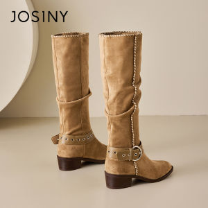 Josiny | Elegant Long Pointed Knight Boot Western Style