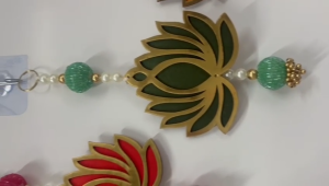 Decorative Lotus Wall Hanging for Home Décor | Ideal for Pooja Room Door & Entrance Decoration | Perfect Diwali Festival & Return Gift (Pack of 1 | Size - 9 inches)