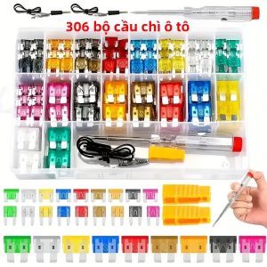 Bộ Cầu Chì Ô Tô 50-306 Chiếc Loại Lưỡi Mini Và Trung Bình Dùng Cho Ô Tô Và Tàu Thuyền 2A-35A