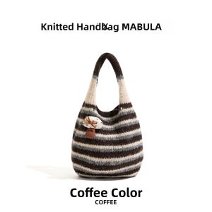 MABULA | Cute Striped Knitted Tote Bag